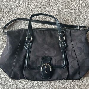 Coach Black Signature Tote Bag